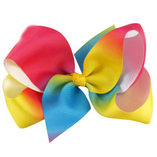 Dot Print  Elastic Baby Girl Headband Fabric Hair Bow Clips